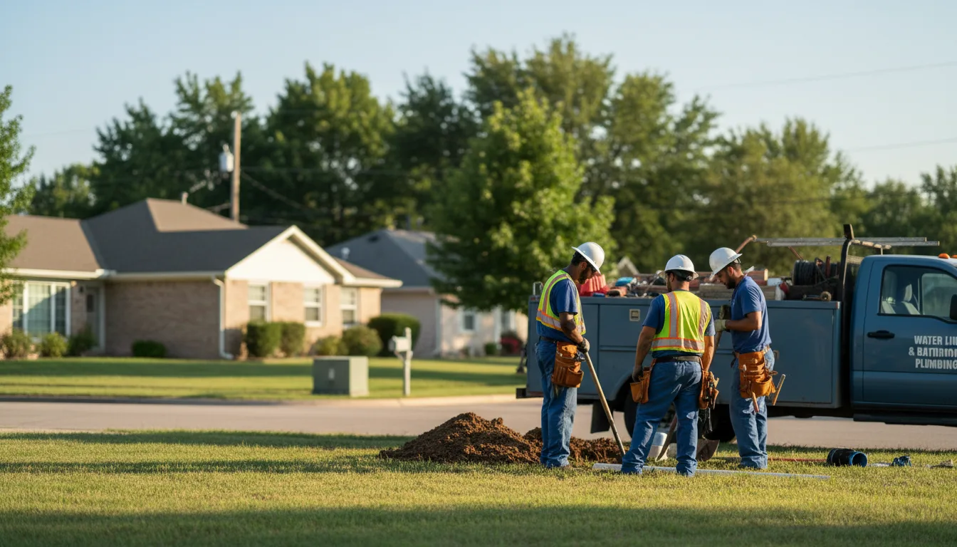 Residential water line and bathroom plumbing service in Fombell, PA